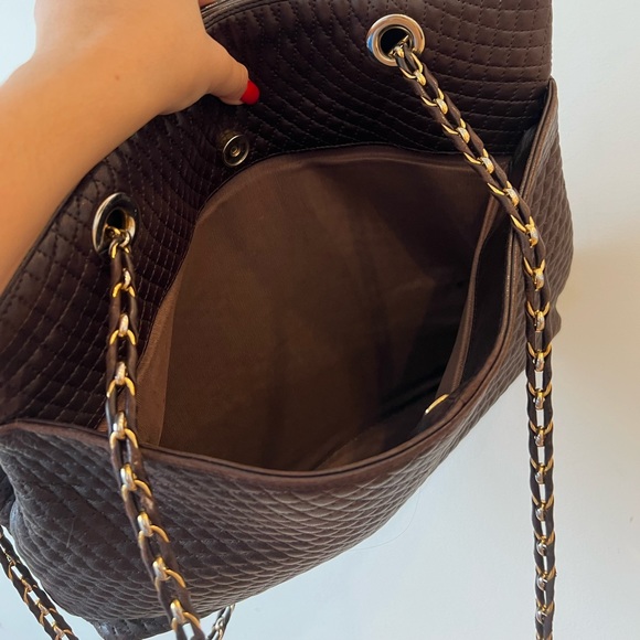 Authentic Vintage Bally Quilted Lambskin Leather Tote - Picture 3 of 5